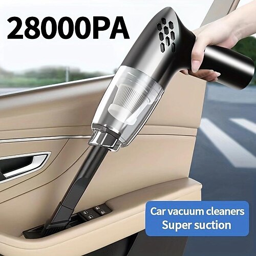 

28000Pa Wireless Car Vacuum Cleaner High Suction Cordless Handheld Auto Vacuum Home & Car Dual Use Mini Portable Vacuum Cleaner