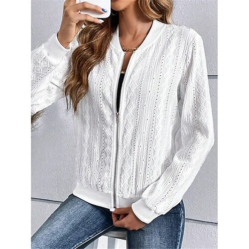 Femme Veste décontractée Extérieur Zippé Couleur unie Décontracté / Quotidien Mode Ample Vêtements d'extérieur manche longue Automne Bleu Ciel S
Femme Veste décontractée Extérieur Zippé Couleur unie Décontracté / Quotidien Mode Ample Vêtements d'extérieur manche longue Automne Bleu Ciel S
