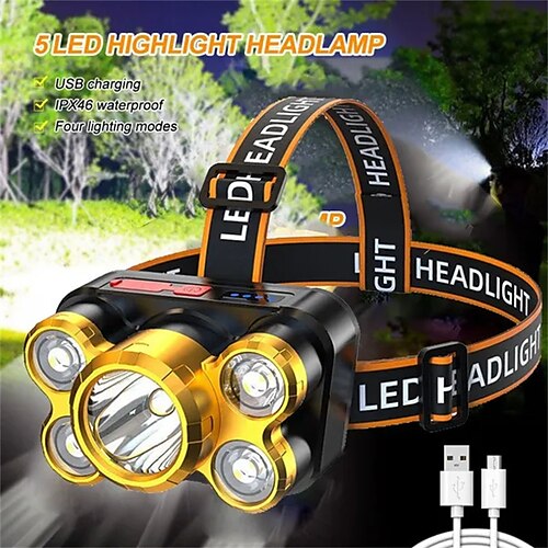t6 super brillante 5 led faro usb recargable faros pantalla de alimentación 4 modos linterna iluminación exterior camping linterna
t6 super brillante 5 led faro usb recargable faros pantalla de alimentación 4 modos linterna iluminación exterior camping linterna