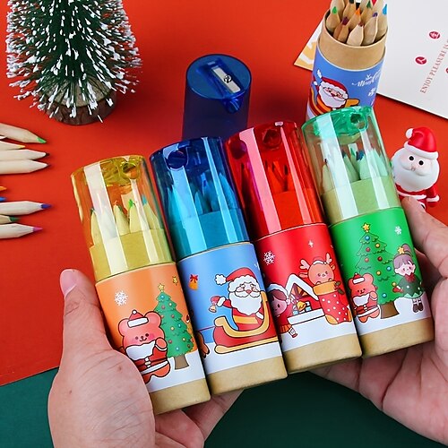 12 color Christmas Wooden Coloring Pencil Set Basic Multi-purpose Colored Pencils For Drawing Or Writing Christmas Gift Student Gift
12 color Christmas Wooden Coloring Pencil Set Basic Multi-purpose Colored Pencils For Drawing Or Writing Christmas Gift Student Gift