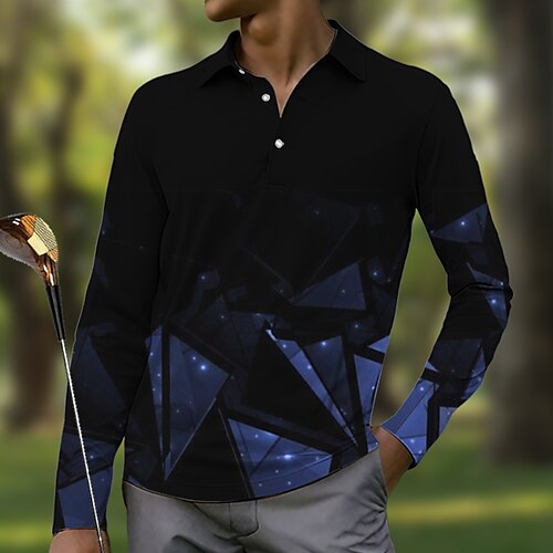 Homme T-shirt POLO Chemise de golf Polo boutonné Respirable Séchage rapide Evacuation de l'humidité manche longue Vêtements de golf Top Standard Dégradé de Couleur Géométrie Printemps Automne Tennis
Homme T-shirt POLO Chemise de golf Polo boutonné Respirable Séchage rapide Evacuation de l'humidité manche longue Vêtements de golf Top Standard Dégradé de Couleur Géométrie Printemps Automne Tennis