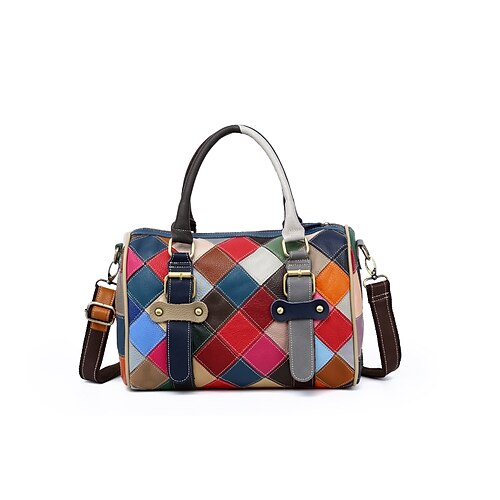 Femme Sac à main Sac bandoulière Sac d'épaule Sac Boston Cuir Extérieur du quotidien Vacances Fermeture Grande Capacité Durable Anti poussière Bloc de couleur Mosaïque Arc-en-ciel
Femme Sac à main Sac bandoulière Sac d'épaule Sac Boston Cuir Extérieur du quotidien Vacances Fermeture Grande Capacité Durable Anti poussière Bloc de couleur Mosaïque Arc-en-ciel