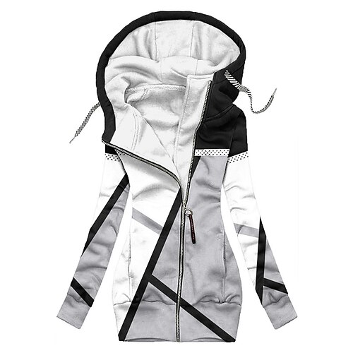 Mujer Chaqueta con capucha Casual Cremallera Geométrico Cómodo Moda Ajuste regular Ropa de calle Manga Larga Otoño Gris oscuro S
Mujer Chaqueta con capucha Casual Cremallera Geométrico Cómodo Moda Ajuste regular Ropa de calle Manga Larga Otoño Gris oscuro S