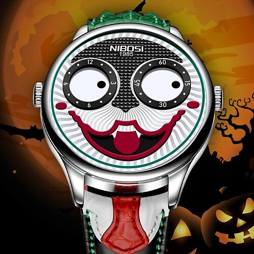 Nibosi joker-reloj para hombre, reloj deportivo de cuarzo resistente al agua con personalidad a la moda, reloj deportivo clásico de cuarzo con tendencia de payaso
Nibosi joker-reloj para hombre, reloj deportivo de cuarzo resistente al agua con personalidad a la moda, reloj deportivo clásico de cuarzo con tendencia de payaso
