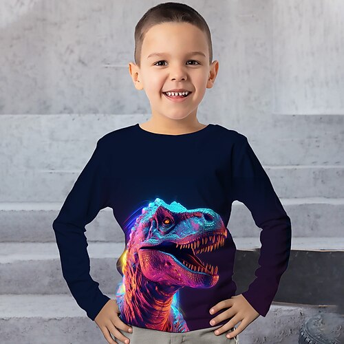 Chico Camiseta Manga Larga Graphic Animal Dinosaurio Impresión 3D Deportes Moda Ropa de calle Poliéster Exterior Casual Diario Niños Cuello redondo 3-12 años Gráfico impreso en 3D Ajuste regular
Chico Camiseta Manga Larga Graphic Animal Dinosaurio Impresión 3D Deportes Moda Ropa de calle Poliéster Exterior Casual Diario Niños Cuello redondo 3-12 años Gráfico impreso en 3D Ajuste regular