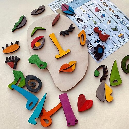 Holz-Montessori-Puzzles, 26-teiliges Picasso-Puzzle für moderne Kunst, farbiges Gesichtskunst-Lernspielzeug mit Stiel – Holzpuzzles für Kleinkinder, Geschenke, praktisches Reisespielzeug für Kinder
Holz-Montessori-Puzzles, 26-teiliges Picasso-Puzzle für moderne Kunst, farbiges Gesichtskunst-Lernspielzeug mit Stiel – Holzpuzzles für Kleinkinder, Geschenke, praktisches Reisespielzeug für Kinder