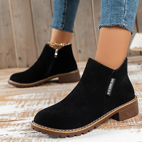 Mulheres Botas Botins Botins Diário Ziper Salto de bloco Ponta Redonda Moda Camursa Sintética zíper Côr Sólida Preto Amarelo Vinho
Mulheres Botas Botins Botins Diário Ziper Salto de bloco Ponta Redonda Moda Camursa Sintética zíper Côr Sólida Preto Amarelo Vinho