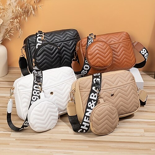 Women's Crossbody Bag Bag Set Mobile Phone Bag PU Leather Daily Holiday Zipper Adjustable Durable Anti-Dust Solid Color Black White Brown
Women's Crossbody Bag Bag Set Mobile Phone Bag PU Leather Daily Holiday Zipper Adjustable Durable Anti-Dust Solid Color Black White Brown