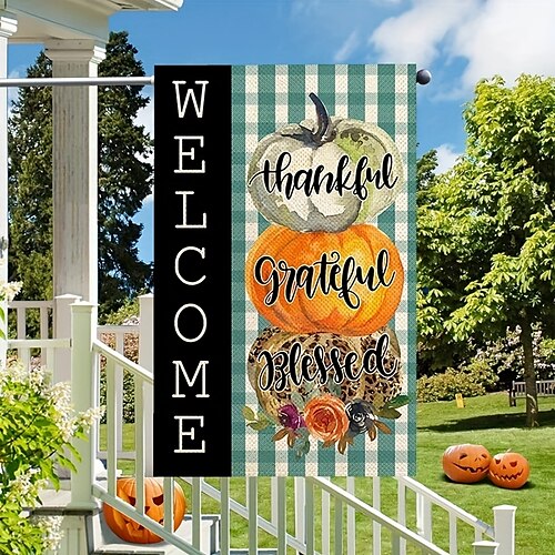 1 Stück dankbar dankbar gesegnet Gartenflagge (12 x 18 Zoll) doppelseitig Herbst Thanksgiving Kürbisse Willkommen Büffel kariert Hof Herbst Urlaub Bauernhaus Outdoor Außendekoration
1 Stück dankbar dankbar gesegnet Gartenflagge (12 x 18 Zoll) doppelseitig Herbst Thanksgiving Kürbisse Willkommen Büffel kariert Hof Herbst Urlaub Bauernhaus Outdoor Außendekoration