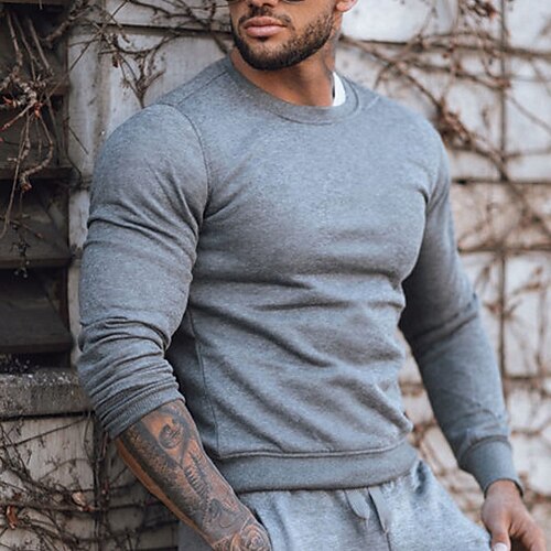 Homme Sweat shirt Noir Blanche Gris Col Ras du Cou Plein Sport Loisir du quotidien Vacances Vêtement de rue basique Décontractées Printemps Automne Vêtement Tenue Pulls Capuche Pulls molletonnés
Homme Sweat shirt Noir Blanche Gris Col Ras du Cou Plein Sport Loisir du quotidien Vacances Vêtement de rue basique Décontractées Printemps Automne Vêtement Tenue Pulls Capuche Pulls molletonnés