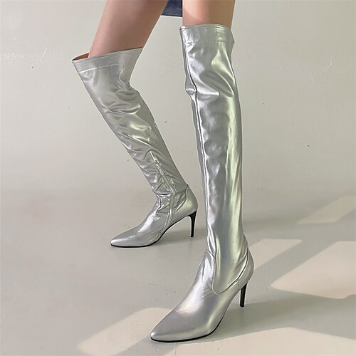 Femme Bottes Rose Bottes métalliques Bottes d'hiver du quotidien Cuissardes Talon Aiguille Bout pointu Minimalisme Polyuréthane Fermeture Couleur unie Argent Noir Fuchsia
Femme Bottes Rose Bottes métalliques Bottes d'hiver du quotidien Cuissardes Talon Aiguille Bout pointu Minimalisme Polyuréthane Fermeture Couleur unie Argent Noir Fuchsia