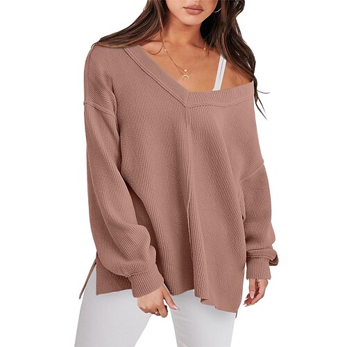 Damen Pullover Strickwaren Gerippt Stricken Gespleisst Feste Farbe V Ausschnitt Stilvoll Brautkleider schlicht Täglich Ausgehen Herbst Winter Schwarz Weiß Rosa S
Damen Pullover Strickwaren Gerippt Stricken Gespleisst Feste Farbe V Ausschnitt Stilvoll Brautkleider schlicht Täglich Ausgehen Herbst Winter Schwarz Weiß Rosa S