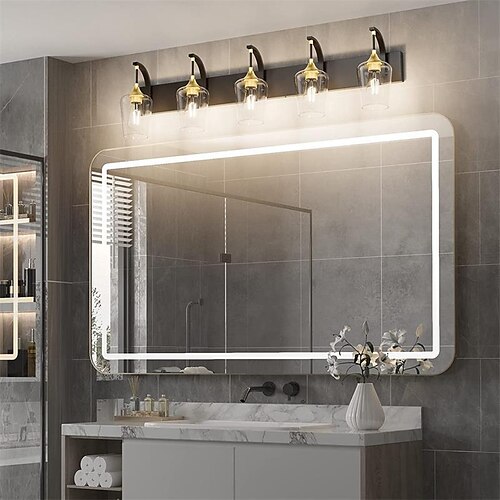 Lámpara de tocador moderna, lámparas de baño de 2/3/4/5 luces con bonita pantalla de vidrio, aplique de pared de madera hecho a mano industrial de oro negro para baño, pasillo, dormitorio, 110-240v
Lámpara de tocador moderna, lámparas de baño de 2/3/4/5 luces con bonita pantalla de vidrio, aplique de pared de madera hecho a mano industrial de oro negro para baño, pasillo, dormitorio, 110-240v