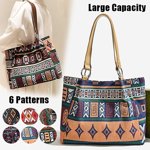 Femme Fourre-tout Sac d'épaule Sac fourre-tout en toile Toile du quotidien Vacances Fermeture Grande Capacité Poids Léger Durable Géométrique Bloc de couleur Folk Graphique un Graphique quatre
Femme Fourre-tout Sac d'épaule Sac fourre-tout en toile Toile du quotidien Vacances Fermeture Grande Capacité Poids Léger Durable Géométrique Bloc de couleur Folk Graphique un Graphique quatre