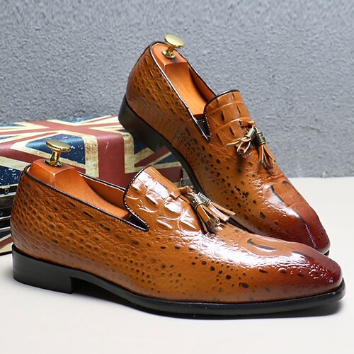 Herren Loafer Slip On Quasten-Müßiggänger Kleid Müßiggänger Karierte Schuhe im britischen Stil Übergrössen Geschäftlich Britisch Täglich Party Abend PU Atmungsaktiv Komfortabel Schwarz Braun
Herren Loafer Slip On Quasten-Müßiggänger Kleid Müßiggänger Karierte Schuhe im britischen Stil Übergrössen Geschäftlich Britisch Täglich Party Abend PU Atmungsaktiv Komfortabel Schwarz Braun