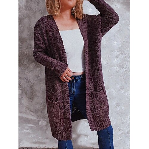 Mulheres Sueter Cardigan Saltador Estriado Tricotar Bolsos Côr Sólida Gola Boba à moda Casual Diário Feriado Outono Inverno Preto Branco S M L
Mulheres Sueter Cardigan Saltador Estriado Tricotar Bolsos Côr Sólida Gola Boba à moda Casual Diário Feriado Outono Inverno Preto Branco S M L