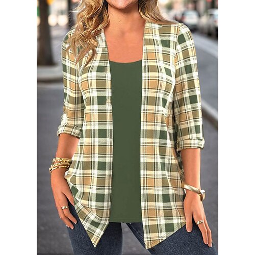 Damen T Shirt Grün Plaid Bedruckt Langarm Täglich Wochenende Basic Rundhalsausschnitt Regular Fit Blume Farbe Frühling Herbst
Damen T Shirt Grün Plaid Bedruckt Langarm Täglich Wochenende Basic Rundhalsausschnitt Regular Fit Blume Farbe Frühling Herbst