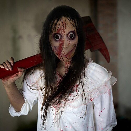 Canular du défi Momo MOMO Masque Accessoires d'Halloween Adulte Homme Femme Marrant Déguisement effrayant Halloween Carnaval Déguisements d'Halloween faciles
Canular du défi Momo MOMO Masque Accessoires d'Halloween Adulte Homme Femme Marrant Déguisement effrayant Halloween Carnaval Déguisements d'Halloween faciles