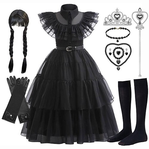 Miércoles Addams familia addams miércoles Vestidos Baile de Máscaras Chica Cosplay de película Cosplay Negro Vestido Calcetines Pelucas Víspera de Todos los Santos Carnaval Mascarada Poliéster
Miércoles Addams familia addams miércoles Vestidos Baile de Máscaras Chica Cosplay de película Cosplay Negro Vestido Calcetines Pelucas Víspera de Todos los Santos Carnaval Mascarada Poliéster