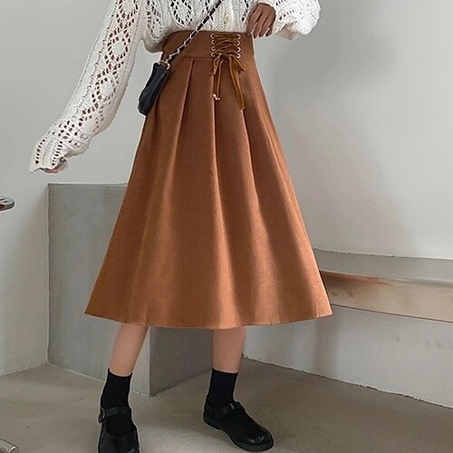 Mulheres Saia Evasê Balanço Médio Algodão Preto Verde Cáqui Saias Inverno Com Cordão Moda Casual Rua Diário S M L
Mulheres Saia Evasê Balanço Médio Algodão Preto Verde Cáqui Saias Inverno Com Cordão Moda Casual Rua Diário S M L