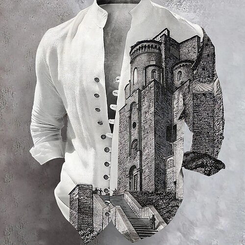 Homens Camisa Social camisa de linho Estampas Abstratas Prédios Colarinho Chinês Cáqui Cinzento Ao ar livre Rua Manga Longa Imprimir Roupa Linho Moda Roupa de rua Designer Casual
Homens Camisa Social camisa de linho Estampas Abstratas Prédios Colarinho Chinês Cáqui Cinzento Ao ar livre Rua Manga Longa Imprimir Roupa Linho Moda Roupa de rua Designer Casual