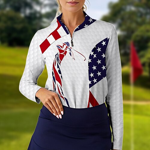 Damen poloshirt Golfhemd Atmungsaktiv Schnelltrocknend Feuchtigkeitsableitung Langarm Golfbekleidung Golfkleidung Regular Fit Zip Stehkragen Batik Frühling Herbst Tennis Golfspiel Pickleball
Damen poloshirt Golfhemd Atmungsaktiv Schnelltrocknend Feuchtigkeitsableitung Langarm Golfbekleidung Golfkleidung Regular Fit Zip Stehkragen Batik Frühling Herbst Tennis Golfspiel Pickleball