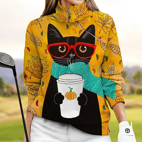 Mujer Jersey de golf Sudadera Golf Mantiene abrigado Transpirable Dispersor de humedad Manga Larga Ropa de golf Camiseta Ajuste regular Bolsillos laterales 1/4 cremallera Animal Primavera Otoño Tenis
Mujer Jersey de golf Sudadera Golf Mantiene abrigado Transpirable Dispersor de humedad Manga Larga Ropa de golf Camiseta Ajuste regular Bolsillos laterales 1/4 cremallera Animal Primavera Otoño Tenis