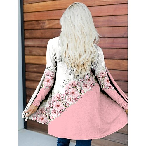 Femme Veste décontractée Casual Imprimer Fleur Mode Ample Vêtements d'extérieur manche longue Rose Claire S
Femme Veste décontractée Casual Imprimer Fleur Mode Ample Vêtements d'extérieur manche longue Rose Claire S