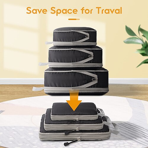3 bolsas de armazenamento de viagem leves - organizadores versáteis de bagagem com zíper para roupas e acessórios
3 bolsas de armazenamento de viagem leves - organizadores versáteis de bagagem com zíper para roupas e acessórios