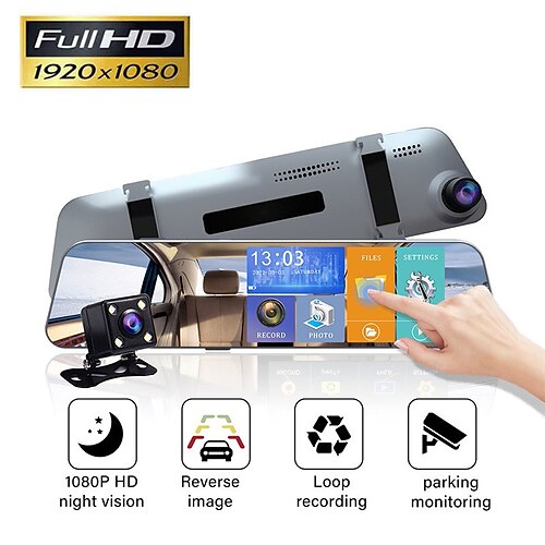 Cámara de coche dvr espejo retrovisor dash cam coches dvrs grabadora registrador de vídeo fhd lente dual pantalla táctil 1080p videocámara nocturna
Cámara de coche dvr espejo retrovisor dash cam coches dvrs grabadora registrador de vídeo fhd lente dual pantalla táctil 1080p videocámara nocturna