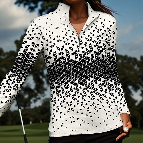 Mujer Camisas de polo Camiseta de golf Transpirable Secado rápido Dispersor de humedad Manga Larga Ropa de golf ropa de golf Ajuste regular Cremallera Cuello alto Geométrico Primavera Otoño Tenis
Mujer Camisas de polo Camiseta de golf Transpirable Secado rápido Dispersor de humedad Manga Larga Ropa de golf ropa de golf Ajuste regular Cremallera Cuello alto Geométrico Primavera Otoño Tenis
