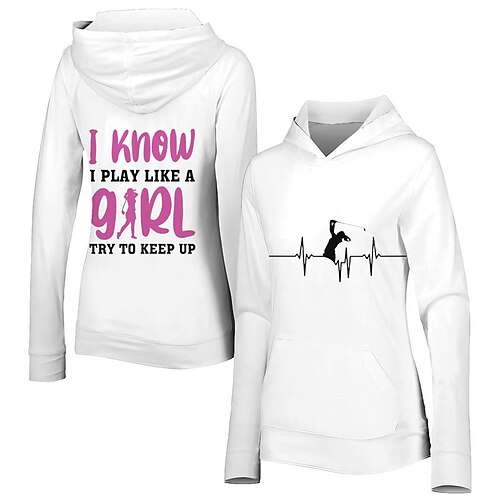 Mujer Trajes a juego Sudadera con capucha de golf Jersey de golf Transpirable Secado rápido Con bolsillos Manga Larga Ropa de golf ropa de golf Ajuste regular Letra Impreso Primavera Otoño Tenis Golf
Mujer Trajes a juego Sudadera con capucha de golf Jersey de golf Transpirable Secado rápido Con bolsillos Manga Larga Ropa de golf ropa de golf Ajuste regular Letra Impreso Primavera Otoño Tenis Golf