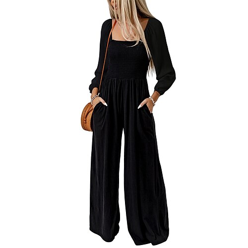 Mulheres Macacão Cintura Alta Côr Sólida Decote Quadrado Roupa de rua Rua Diário Normal Manga Longa LC6412351-Preto LC6412351-verde S M L Outono
Mulheres Macacão Cintura Alta Côr Sólida Decote Quadrado Roupa de rua Rua Diário Normal Manga Longa LC6412351-Preto LC6412351-verde S M L Outono
