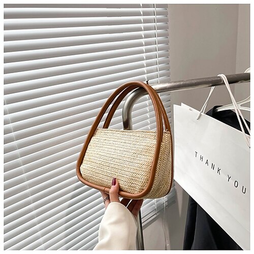 Femme Sac à main Sac d'épaule Sac de paille Paille du quotidien Vacances Fermeture Respirable Poids Léger Durable Bloc de couleur Marron Beige
Femme Sac à main Sac d'épaule Sac de paille Paille du quotidien Vacances Fermeture Respirable Poids Léger Durable Bloc de couleur Marron Beige