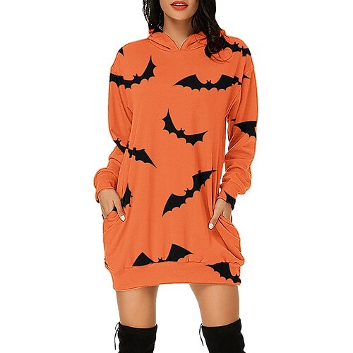 Víspera de Todos los Santos Calabaza Esqueleto Vestido con capucha Estampado Gráfico Vestido Para Mujer Adulto Impresión 3D 100% Poliéster Víspera de Todos los Santos Casual Diario
Víspera de Todos los Santos Calabaza Esqueleto Vestido con capucha Estampado Gráfico Vestido Para Mujer Adulto Impresión 3D 100% Poliéster Víspera de Todos los Santos Casual Diario