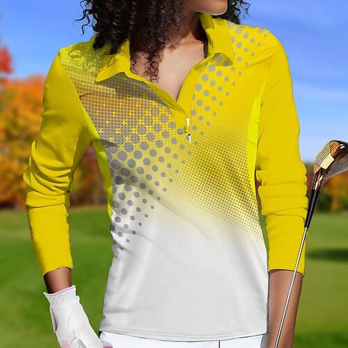 Mujer Camisas de polo Camiseta de golf Transpirable Secado rápido Dispersor de humedad Manga Larga Ropa de golf ropa de golf Ajuste regular A Lunares Primavera Otoño Tenis Golf pepinillo
Mujer Camisas de polo Camiseta de golf Transpirable Secado rápido Dispersor de humedad Manga Larga Ropa de golf ropa de golf Ajuste regular A Lunares Primavera Otoño Tenis Golf pepinillo