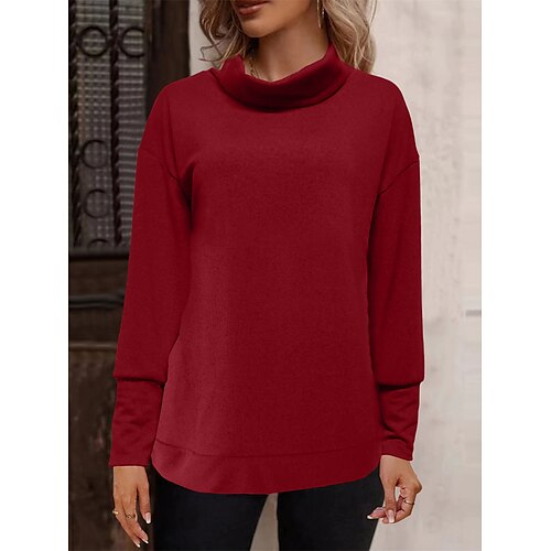 Pull Maille Femme A côtes Tricoter énorme Couleur unie Col Roulé mode Décontractées Extérieur du quotidien manche longue Automne Hiver Noir Rose Claire S M L
Pull Maille Femme A côtes Tricoter énorme Couleur unie Col Roulé mode Décontractées Extérieur du quotidien manche longue Automne Hiver Noir Rose Claire S M L
