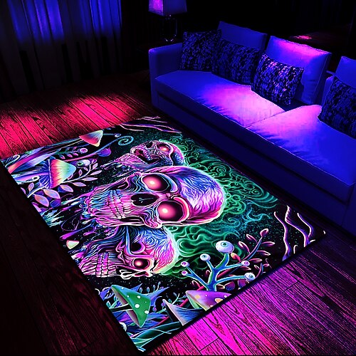 Alfombrilla de suelo con estampado de luz negra de halloween, alfombrilla antideslizante resistente a los rayos UV que brilla en la oscuridad, alfombrilla grande para decoración de habitación
Alfombrilla de suelo con estampado de luz negra de halloween, alfombrilla antideslizante resistente a los rayos UV que brilla en la oscuridad, alfombrilla grande para decoración de habitación