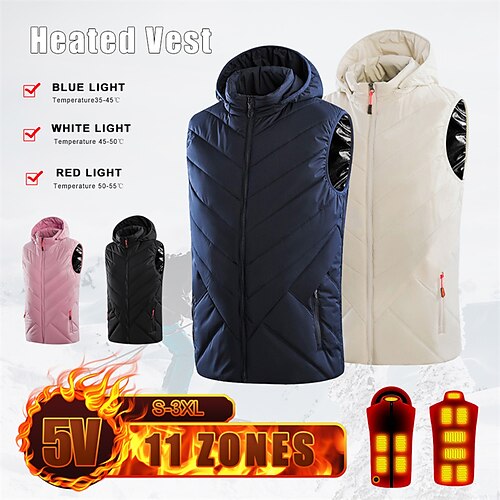 Beheizte Weste mit 11 Bereichen für Männer und Frauen, beheizbare Daunenjacke, USB-Aufladung, 3-Gang-Temperaturregelung, winterwarme Outdoor-Sportbekleidung
Beheizte Weste mit 11 Bereichen für Männer und Frauen, beheizbare Daunenjacke, USB-Aufladung, 3-Gang-Temperaturregelung, winterwarme Outdoor-Sportbekleidung