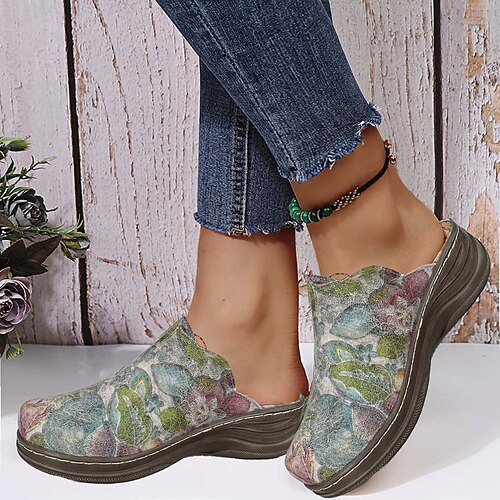 Damen Clogs Slip-Ons Komfort Schuhe Übergrössen Sommergarten Clogs Täglich Gehen Blume Keilabsatz Runde Zehe Urlaub Vintage Elegant Gummi Halbschuhe Blumen Grün
Damen Clogs Slip-Ons Komfort Schuhe Übergrössen Sommergarten Clogs Täglich Gehen Blume Keilabsatz Runde Zehe Urlaub Vintage Elegant Gummi Halbschuhe Blumen Grün
