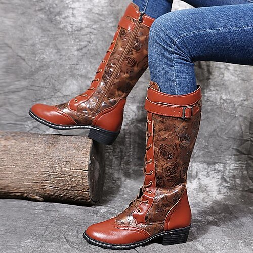 Femme Bottes Grandes Tailles Bottes mi-mollet Extérieur du quotidien Talon Bottier Bout rond Rétro Vintage Style industriel Marche Polyuréthane Marron Gris
Femme Bottes Grandes Tailles Bottes mi-mollet Extérieur du quotidien Talon Bottier Bout rond Rétro Vintage Style industriel Marche Polyuréthane Marron Gris