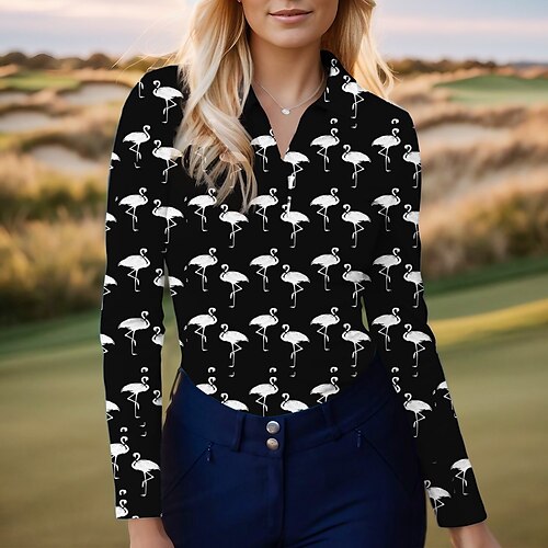 Damen poloshirt Golfhemd Atmungsaktiv Schnelltrocknend Feuchtigkeitsableitung Langarm Golfbekleidung Golfkleidung Regular Fit Flamingo Frühling Herbst Tennis Golfspiel Pickleball
Damen poloshirt Golfhemd Atmungsaktiv Schnelltrocknend Feuchtigkeitsableitung Langarm Golfbekleidung Golfkleidung Regular Fit Flamingo Frühling Herbst Tennis Golfspiel Pickleball
