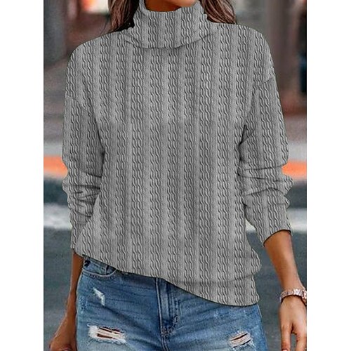 Women's Pullover Sweater Jumper Jumper Ribbed Knit Oversized Solid Color Turtleneck Stylish Casual Outdoor Daily Fall Winter Black White S M L
Women's Pullover Sweater Jumper Jumper Ribbed Knit Oversized Solid Color Turtleneck Stylish Casual Outdoor Daily Fall Winter Black White S M L