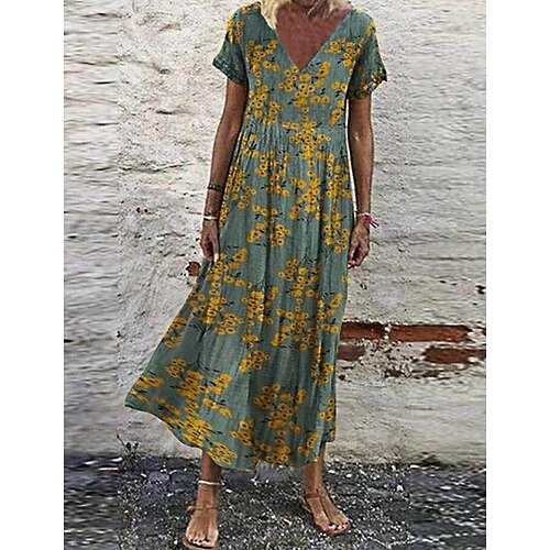 Robe longue maxi Femme Robe casual Manche Courte Eté Printemps - chaud Décontractées Imprimer Floral Imprime Col V Ample 2022 Blanche Rouge Vert Gris S M L XL XXL 3XL 4XL 5XL
Robe longue maxi Femme Robe casual Manche Courte Eté Printemps - chaud Décontractées Imprimer Floral Imprime Col V Ample 2022 Blanche Rouge Vert Gris S M L XL XXL 3XL 4XL 5XL