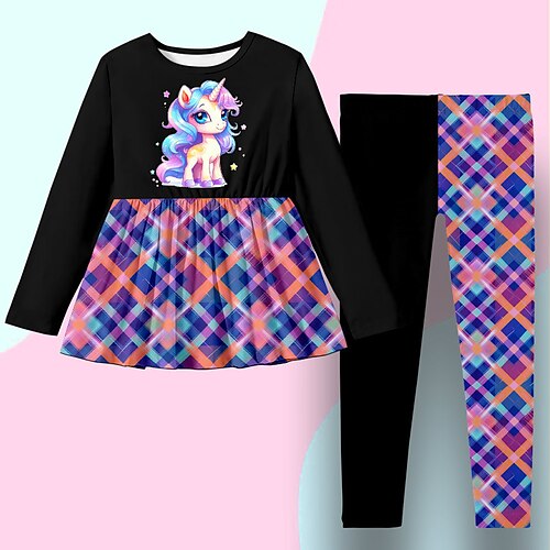 2 Piezas Niños Chica Camiseta y Pantalones Conjuntodevestido Conjunto de Ropa Vestimenta Caricatura Plaid Unicornio Manga Larga Volante Establecer Exterior Impresión 3D Activo Moda Diario Primavera
2 Piezas Niños Chica Camiseta y Pantalones Conjuntodevestido Conjunto de Ropa Vestimenta Caricatura Plaid Unicornio Manga Larga Volante Establecer Exterior Impresión 3D Activo Moda Diario Primavera