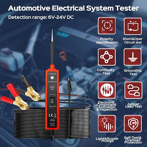 testador de curto-circuito de sonda de energia automotiva 6-24v dc testador de sistema elétrico de carro com luz indicadora, sonda longa
testador de curto-circuito de sonda de energia automotiva 6-24v dc testador de sistema elétrico de carro com luz indicadora, sonda longa