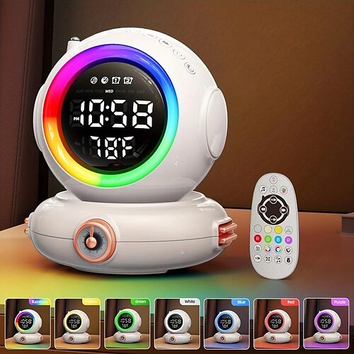 Wake Alarm Clock, RGB Night Light, Sleep Sounds Night Light, 12 Colors Dimmable Night Light, Smart Night Lamp With Wireless Speaker, Bedside Digital Alarm Clock For Bedroom
Wake Alarm Clock, RGB Night Light, Sleep Sounds Night Light, 12 Colors Dimmable Night Light, Smart Night Lamp With Wireless Speaker, Bedside Digital Alarm Clock For Bedroom