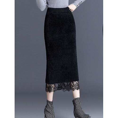 Damen Rock Midi Kunstseide Schwarz Hellgrau Hell Gray Hell Gray Röcke Winter Niete Spitzenbesatz Gespaltene Enden Modisch Brautkleider schlicht Strasse Täglich S M L
Damen Rock Midi Kunstseide Schwarz Hellgrau Hell Gray Hell Gray Röcke Winter Niete Spitzenbesatz Gespaltene Enden Modisch Brautkleider schlicht Strasse Täglich S M L