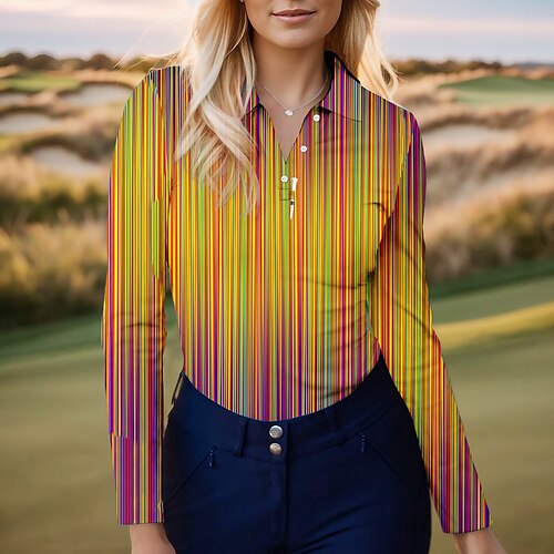 Women's Polo Shirt Golf Shirt Button Up Polo Breathable Quick Dry Moisture Wicking Long Sleeve Golf Apparel Golf Clothes Regular Fit Floral Spring Autumn Tennis Golf Pickleball
Women's Polo Shirt Golf Shirt Button Up Polo Breathable Quick Dry Moisture Wicking Long Sleeve Golf Apparel Golf Clothes Regular Fit Floral Spring Autumn Tennis Golf Pickleball