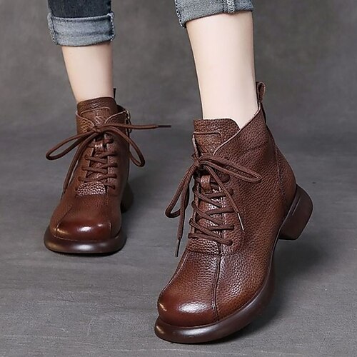 Mujer Botas Botas de Combate Tallas Grandes Botines Botines Exterior Diario Tacón Cuadrado Dedo redondo Vintage Moda Clásico Cuero Sintético Cordones Color sólido Solo negro Felpa negra Felpa marrón
Mujer Botas Botas de Combate Tallas Grandes Botines Botines Exterior Diario Tacón Cuadrado Dedo redondo Vintage Moda Clásico Cuero Sintético Cordones Color sólido Solo negro Felpa negra Felpa marrón